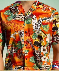 100% Cotton Kona Music Hawaiian Aloha Shirt Made In Hawaii Small