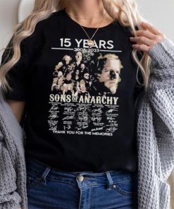 15 years 2008 2023 Sons of Anarchy thank you for the memories signatures shirt