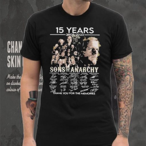 15 years 2008 2023 Sons of Anarchy thank you for the memories signatures shirt