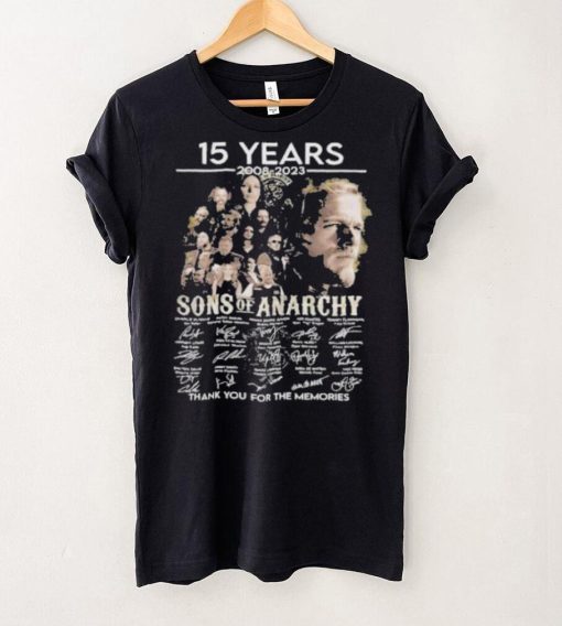 15 years 2008 2023 Sons of Anarchy thank you for the memories signatures shirt