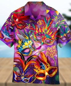 2023 Mardi Gras Mask Hawaiian Shirt