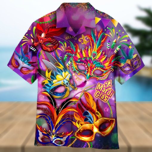 2023 Mardi Gras Mask Hawaiian Shirt