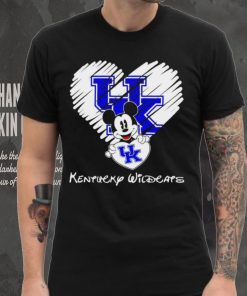 2023 Mickey Mouse heart Love Kentucky Wildcats logo shirt