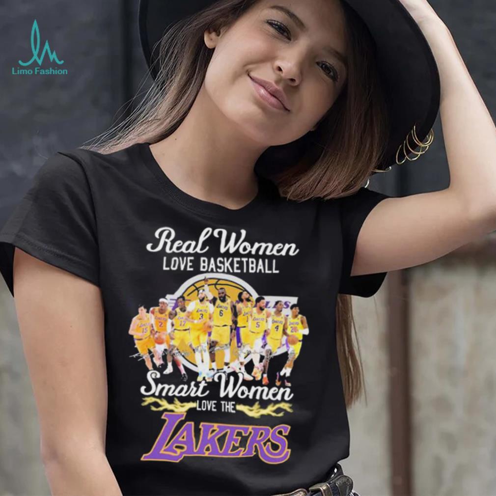 2023 Real Women Love Football Teams Smart Women Love The Lakers Signature Shirt