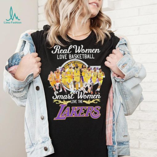 2023 Real Women Love Football Teams Smart Women Love The Lakers Signature Shirt