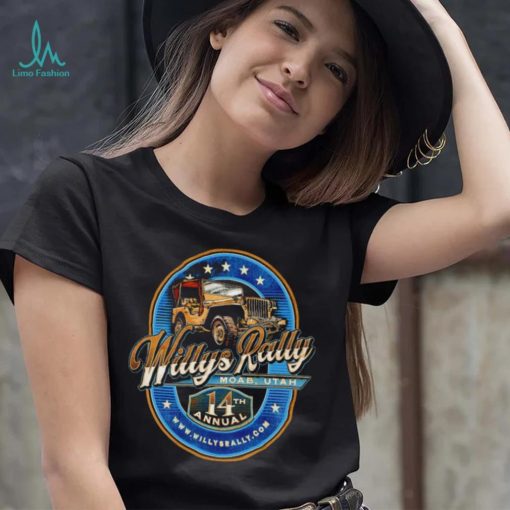 2023 Willys Rally Moab Utah 14th Annual logo shirt