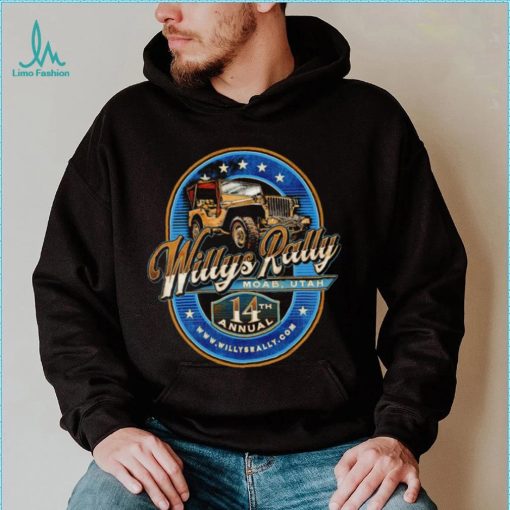 2023 Willys Rally Moab Utah 14th Annual logo shirt