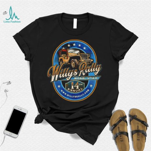 2023 Willys Rally Moab Utah 14th Annual logo shirt