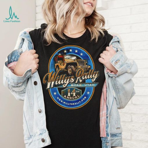 2023 Willys Rally Moab Utah 14th Annual logo shirt