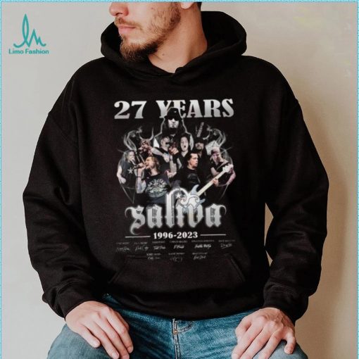 27 Years 1996 – 2023 Saliva Thank You For The Memories T Shirt