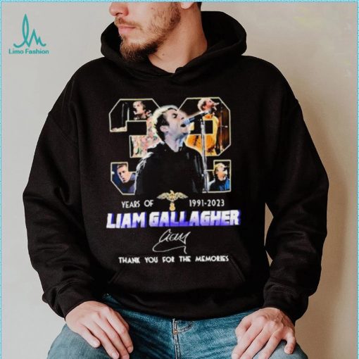 32 Years Of 1991 2023 Liam Gallagher Signature Thank You For The Memories Shirt