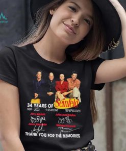 34 Years Of Seinfeld Jerry Seinfeld Jason Alexander Signature Thank You For The Memories Shirt