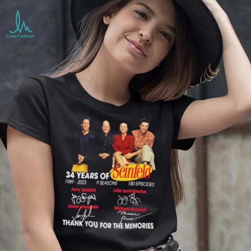 34 Years Of Seinfeld Jerry Seinfeld Jason Alexander Signature Thank You For The Memories Shirt