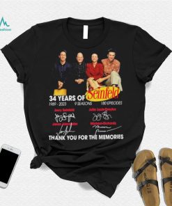 34 Years Of Seinfeld Jerry Seinfeld Jason Alexander Signature Thank You For The Memories Shirt