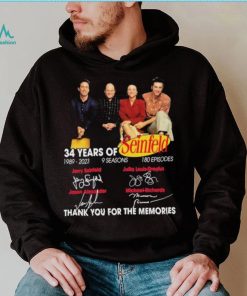 34 Years Of Seinfeld Jerry Seinfeld Jason Alexander Signature Thank You For The Memories Shirt