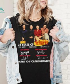 34 Years Of Seinfeld Jerry Seinfeld Jason Alexander Signature Thank You For The Memories Shirt