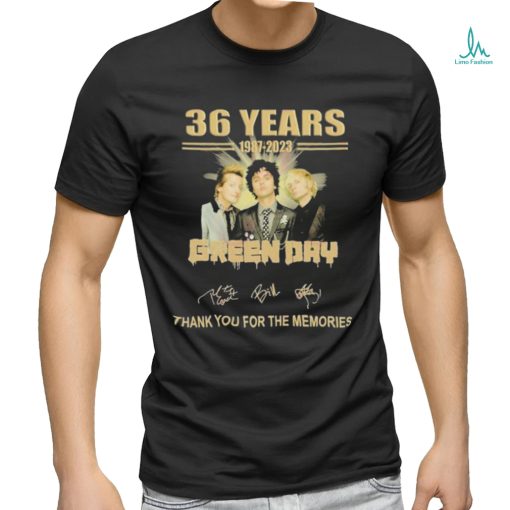 36 Years 1987 – 2023 Green Day Thank You For The Memories T Shirt