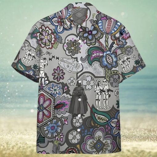 3D Star Wars Bandana Custom Gray Pattern Hawaiian Shirt