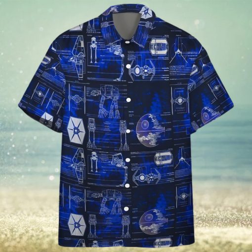 3D Star Wars Detailed Structure Of Spaceship Scan Custom Hawaiian Shirt