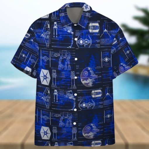 3D Star Wars Detailed Structure Of Spaceship Scan Custom Hawaiian Shirt