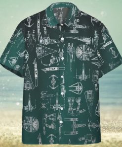 3D Star Wars Starships Green Custom Hawaiian Shirt