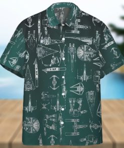 3D Star Wars Starships Green Custom Hawaiian Shirt