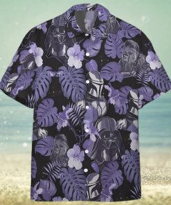 3D Star Wars Vader Floral Purple Custom Hawaiian Shirt