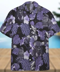 3D Star Wars Vader Floral Purple Custom Hawaiian Shirt