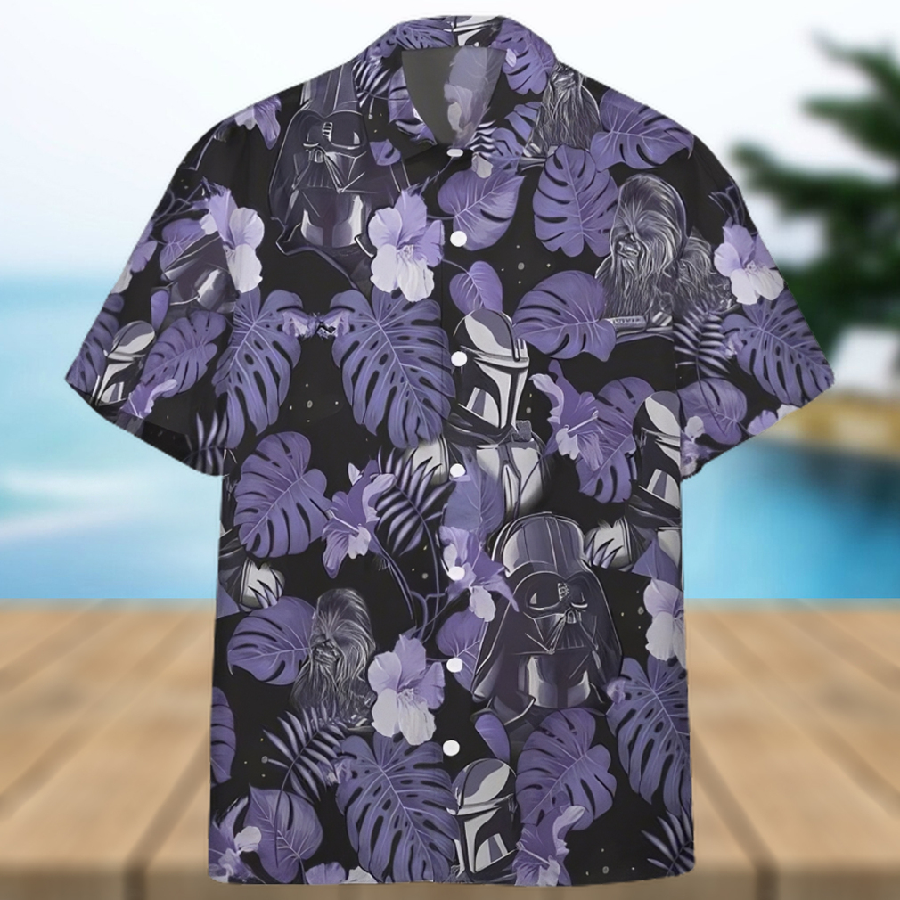 3D Star Wars Vader Floral Purple Custom Hawaiian Shirt 3D Star Wars Vader Floral Purple Custom Hawaiian Shirt