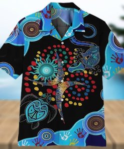 3d Blue Turtle Lizard Hawaiian Shirt For Men And Women