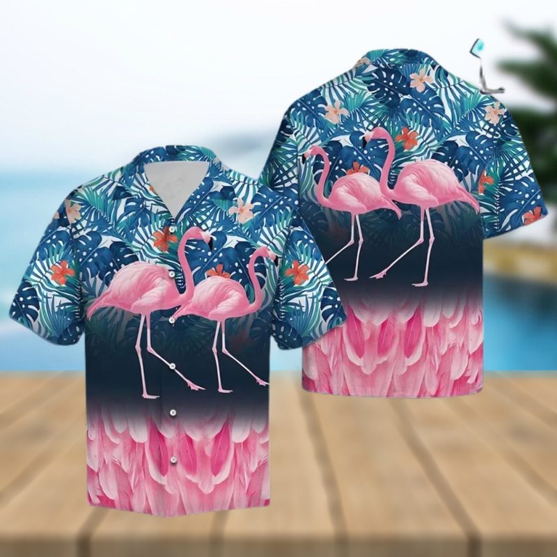 3d Flamingo Hawaiian Shirt