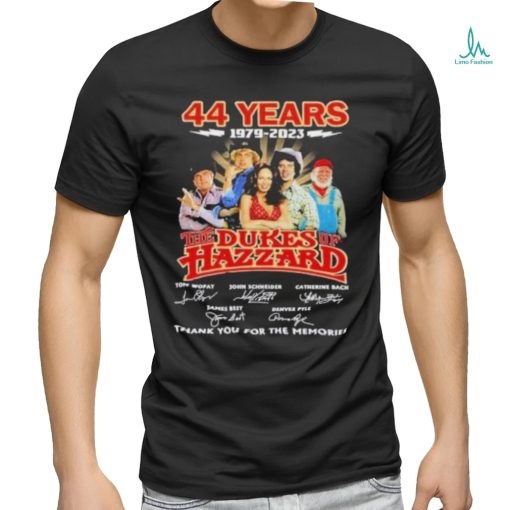 44 Years 1979 – 2023 The Dukes Of Hazzard Thank You For The Memories Signatures T Shirt