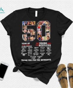 50 Year Of 1973 – 2023 The Young And The Restless Thank You For The Memories Signatures Shirt