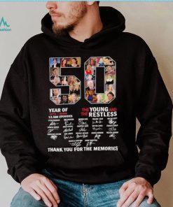 50 Year Of 1973 – 2023 The Young And The Restless Thank You For The Memories Signatures Shirt