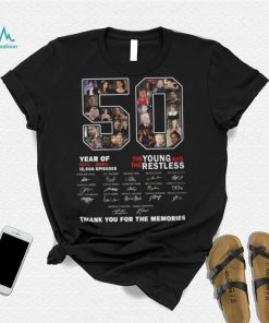 50 Years Of 1973 – 2023 The Young And The Restless Thank You For The Memories T Shirt, hoodie, sweater, long sleeve and tank top 50 Years Of 1973 – 2023 The Young And The Restless Thank You For The Memories T Shirt