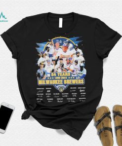 54 Years 19969 2023 Milwaukee Brewers Signature Shirt