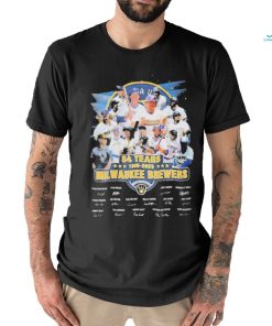 54 years 1989 2023 Milwaukee Brewers all team signatures sport shirt