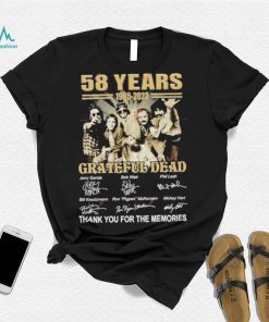 58 Years 1965 – 2023 Grateful Dead Thank You For The Memories T Shirt