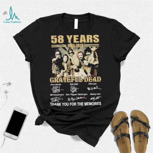 58 Years 1965 – 2023 Grateful Dead Thank You For The Memories T Shirt