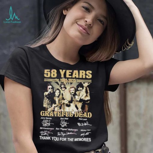 58 Years 1965 – 2023 Grateful Dead Thank You For The Memories T Shirt