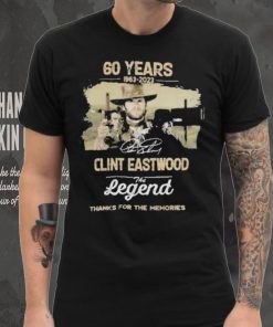 60 years 1963 2023 Clint Eastwood the man the myth the legend thanks for the memories signature movie shirt