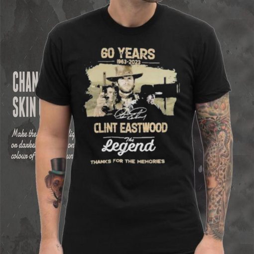 60 years 1963 2023 Clint Eastwood the man the myth the legend thanks for the memories signature movie shirt