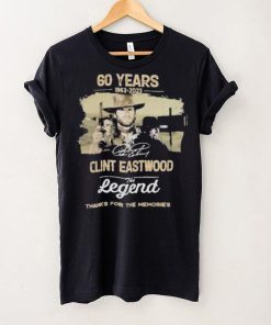 60 years 1963 2023 Clint Eastwood the man the myth the legend thanks for the memories signature movie shirt