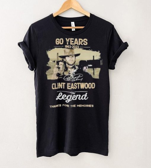 60 years 1963 2023 Clint Eastwood the man the myth the legend thanks for the memories signature movie shirt