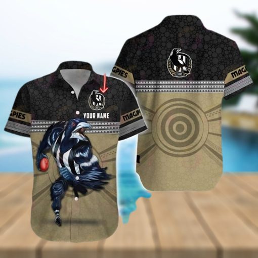 AFL Collingwood Magpies Custom Name Hawaiian Shirt