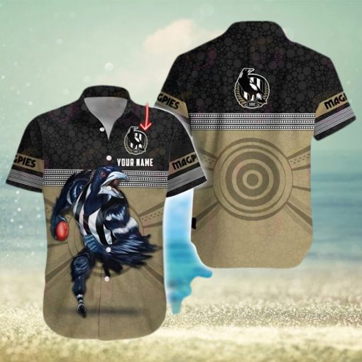 AFL Collingwood Magpies Custom Name Hawaiian Shirt