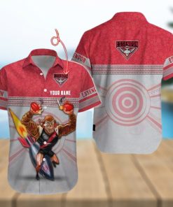 AFL Essendon Bomber 02s Custom Name Hawaiian Shirt