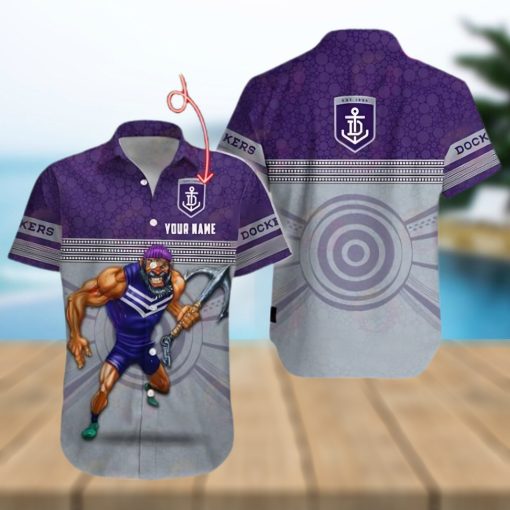 AFL Fremantle Dockers Custom Name Hawaiian Shirt