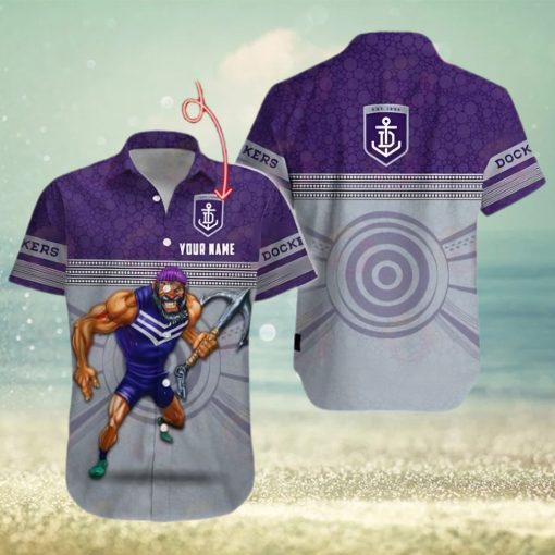 AFL Fremantle Dockers Custom Name Hawaiian Shirt