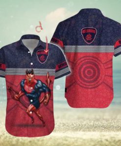 AFL Melbourne Demons Custom Name Hawaiian Shirt